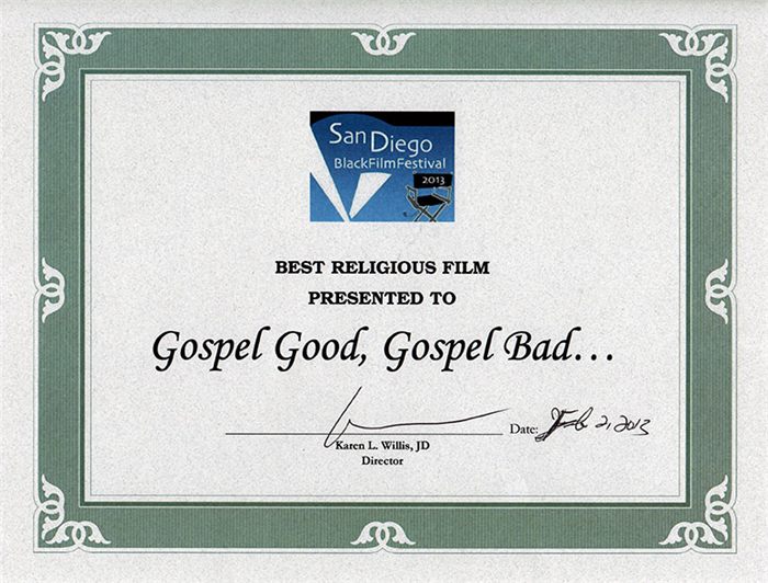 BestReligiousFilm GospelGoodGospelBadGospelUgly SDBFF